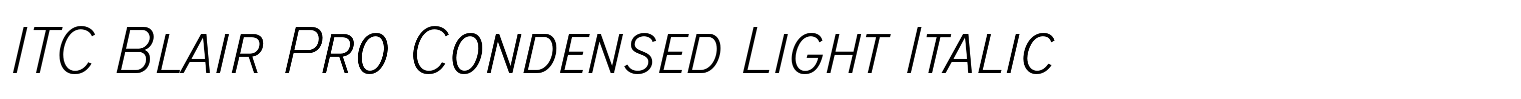 ITC Blair Pro Condensed Light Italic